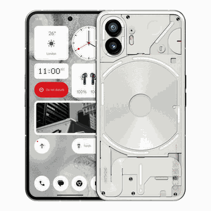 Nothing Phone (2) هاتف ذكي ثنائي الشريحة، 5G، ذاكرة وصول عشوائي 12 جيجابايت، تخزين 256 جيجابايت، لون أبيض