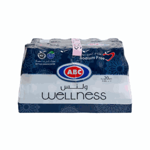 مياه شرب معبأة خالية من الصوديومABC Wellness  من ، 20 × 330 مل
