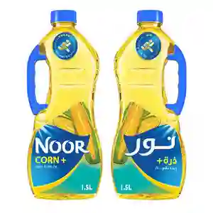 نور زيت ذرة عبوة 2 × 1.5 لتر