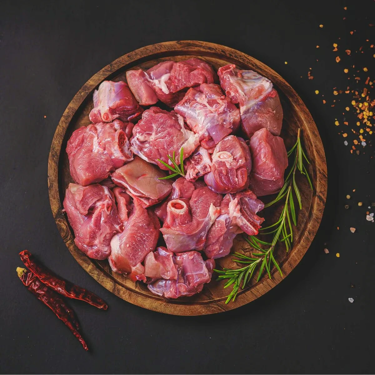قطع لحم ضأن باكستاني بالعظم 500 جم